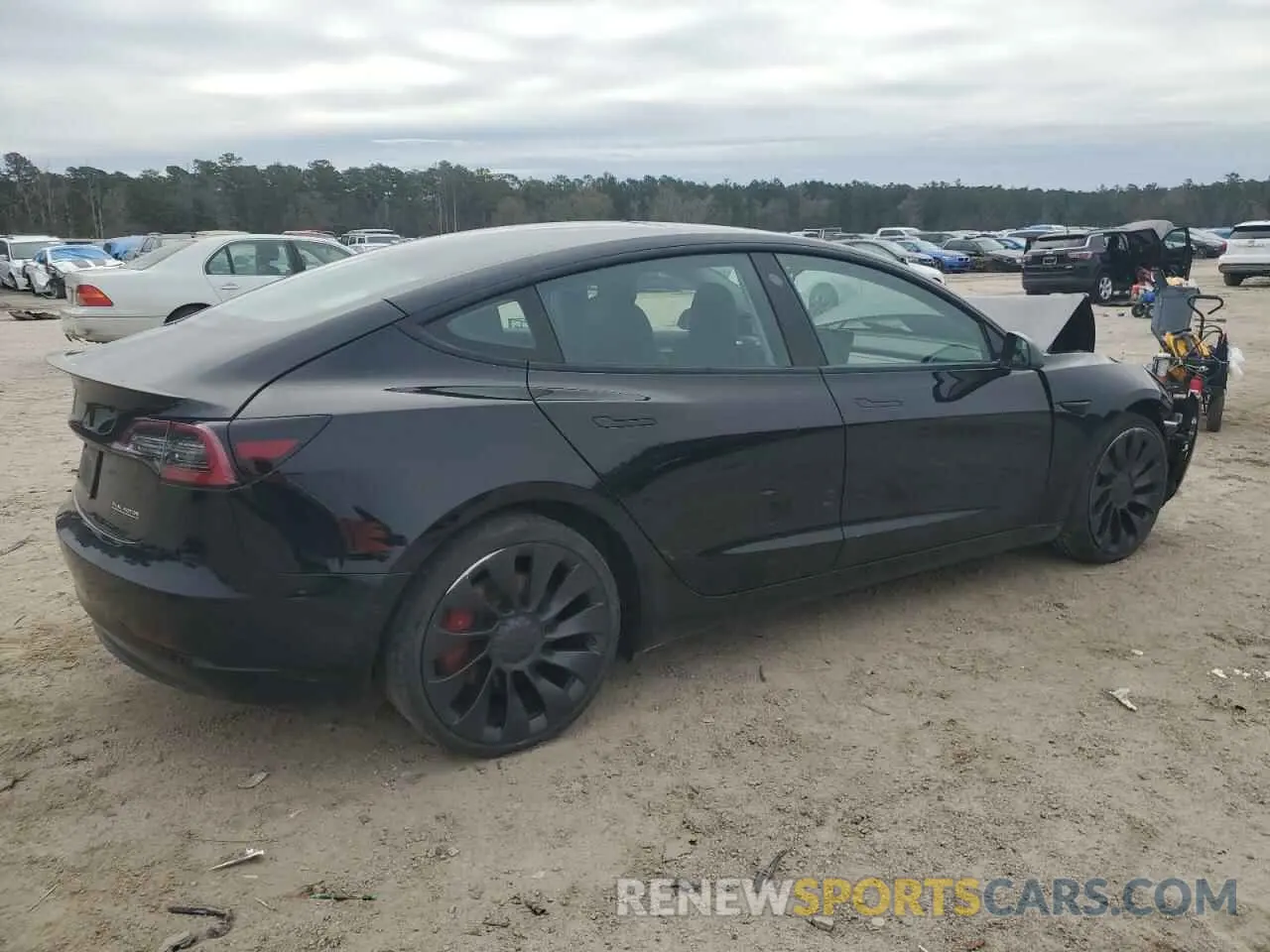 3 fotografías del automóvil dañado 5YJ3E1EC1NF267857 TESLA MODEL 3 2022