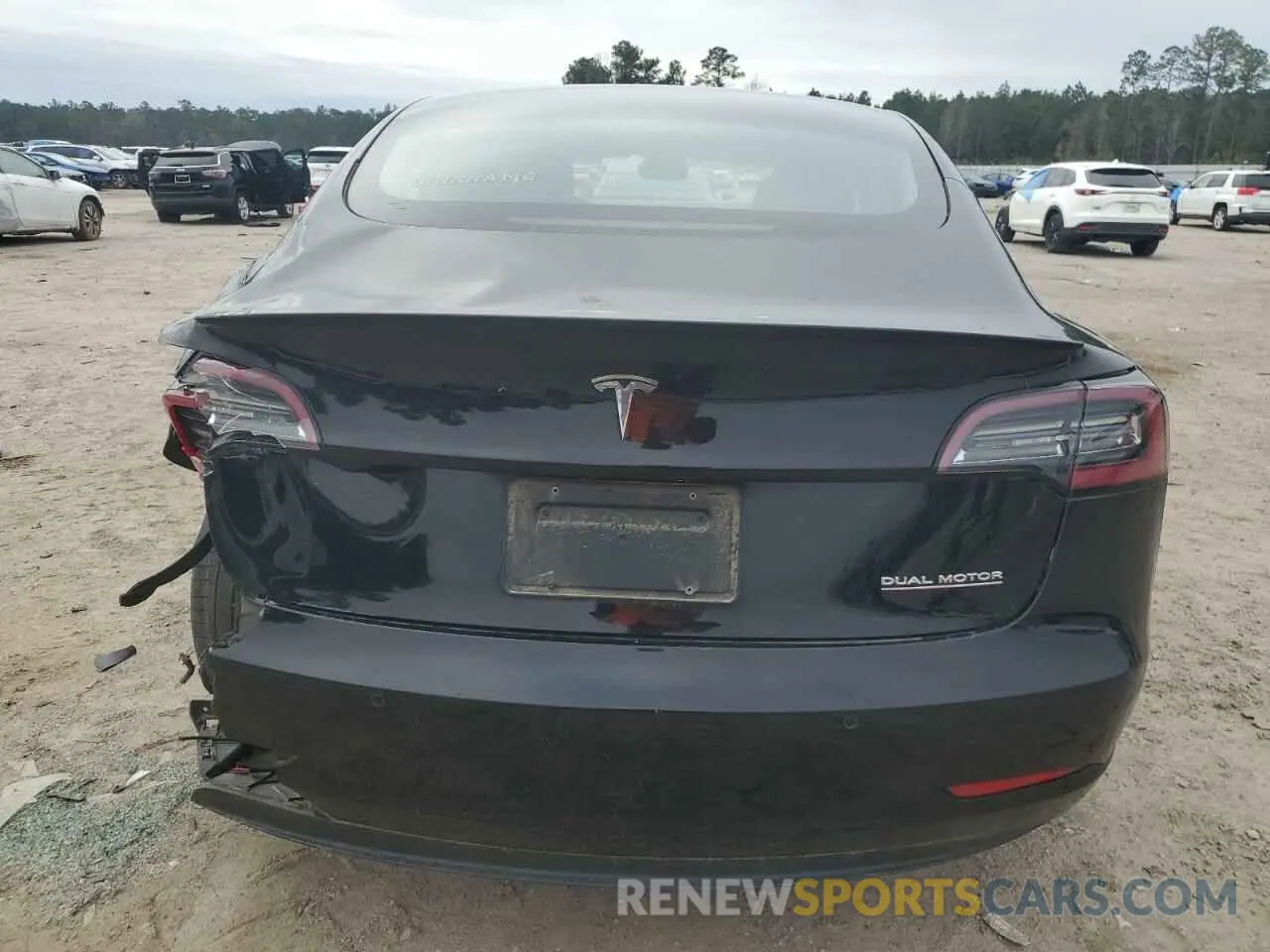 6 fotografías del automóvil dañado 5YJ3E1EC1NF267857 TESLA MODEL 3 2022