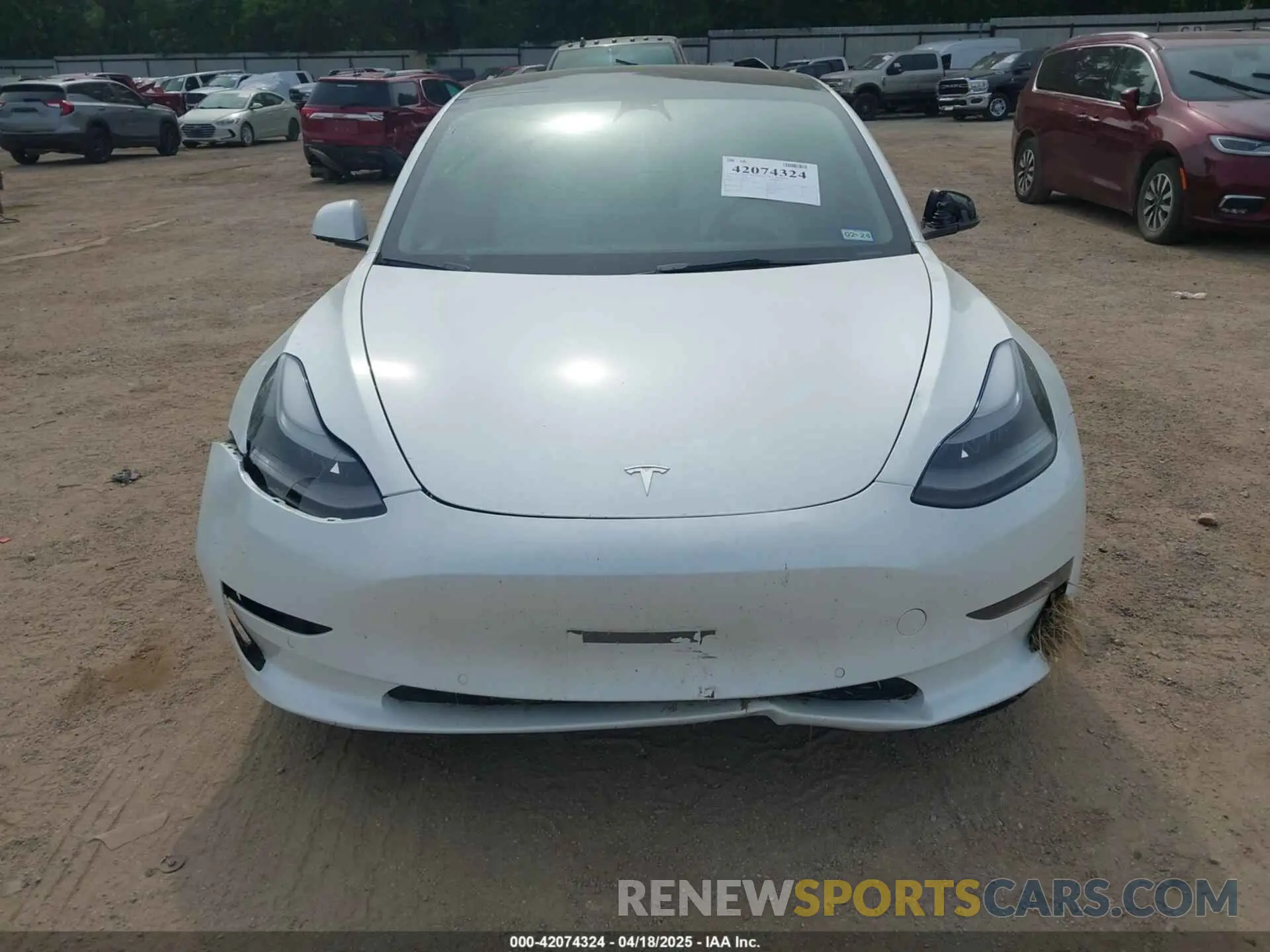 6 fotografías del automóvil dañado 5YJ3E1EC1NF294332 TESLA MODEL 3 2022
