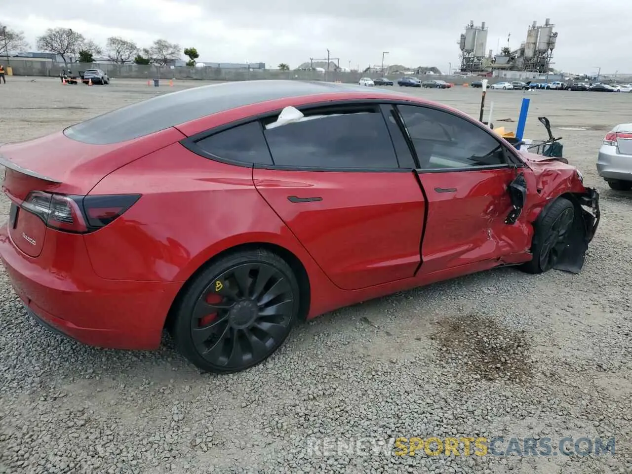 3 fotografías del automóvil dañado 5YJ3E1EC2NF268046 TESLA MODEL 3 2022