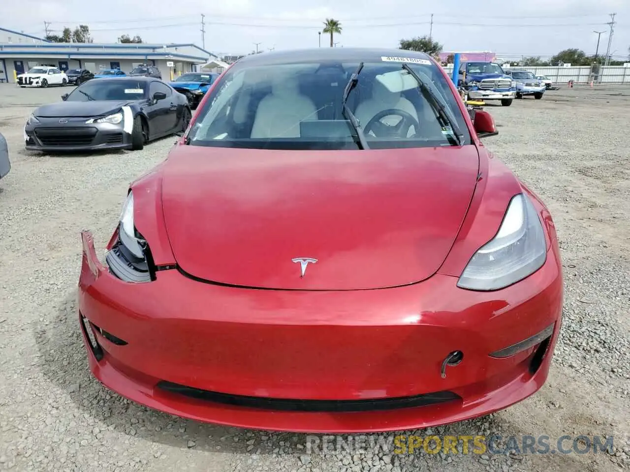 5 fotografías del automóvil dañado 5YJ3E1EC2NF268046 TESLA MODEL 3 2022