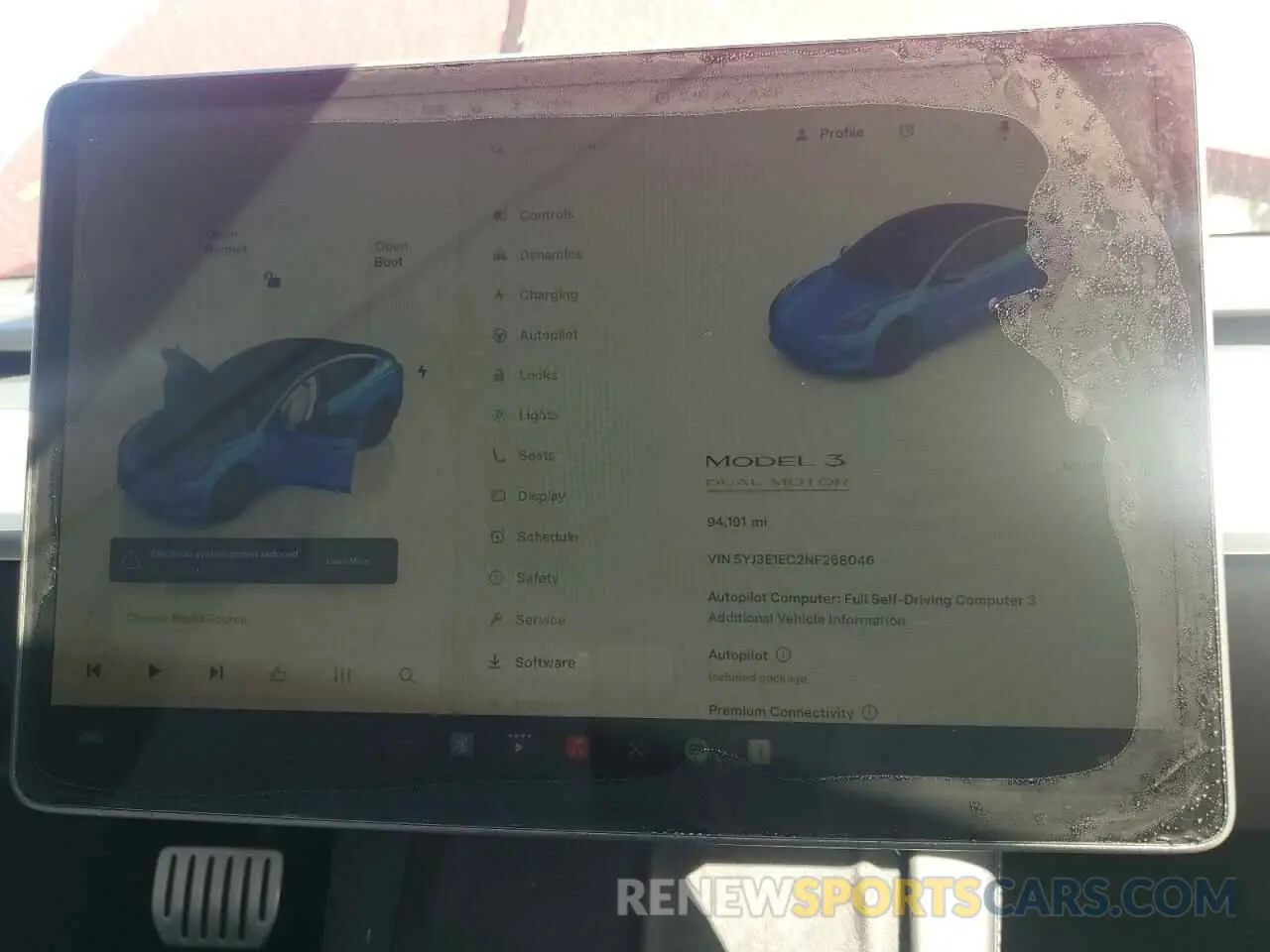 9 fotografías del automóvil dañado 5YJ3E1EC2NF268046 TESLA MODEL 3 2022