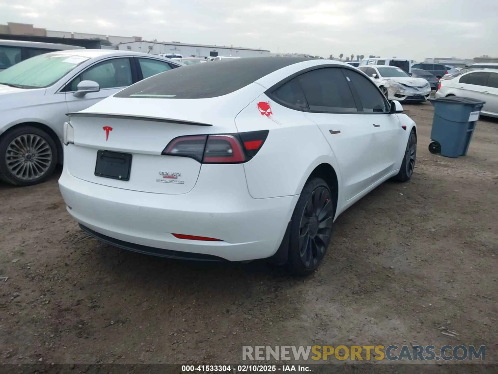 4 fotografías del automóvil dañado 5YJ3E1EC2NF295330 TESLA MODEL 3 2022