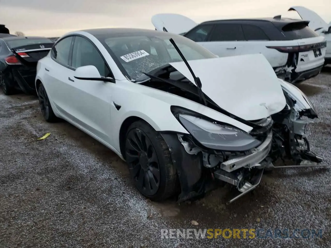 4 fotografías del automóvil dañado 5YJ3E1EC2NF343103 TESLA MODEL 3 2022