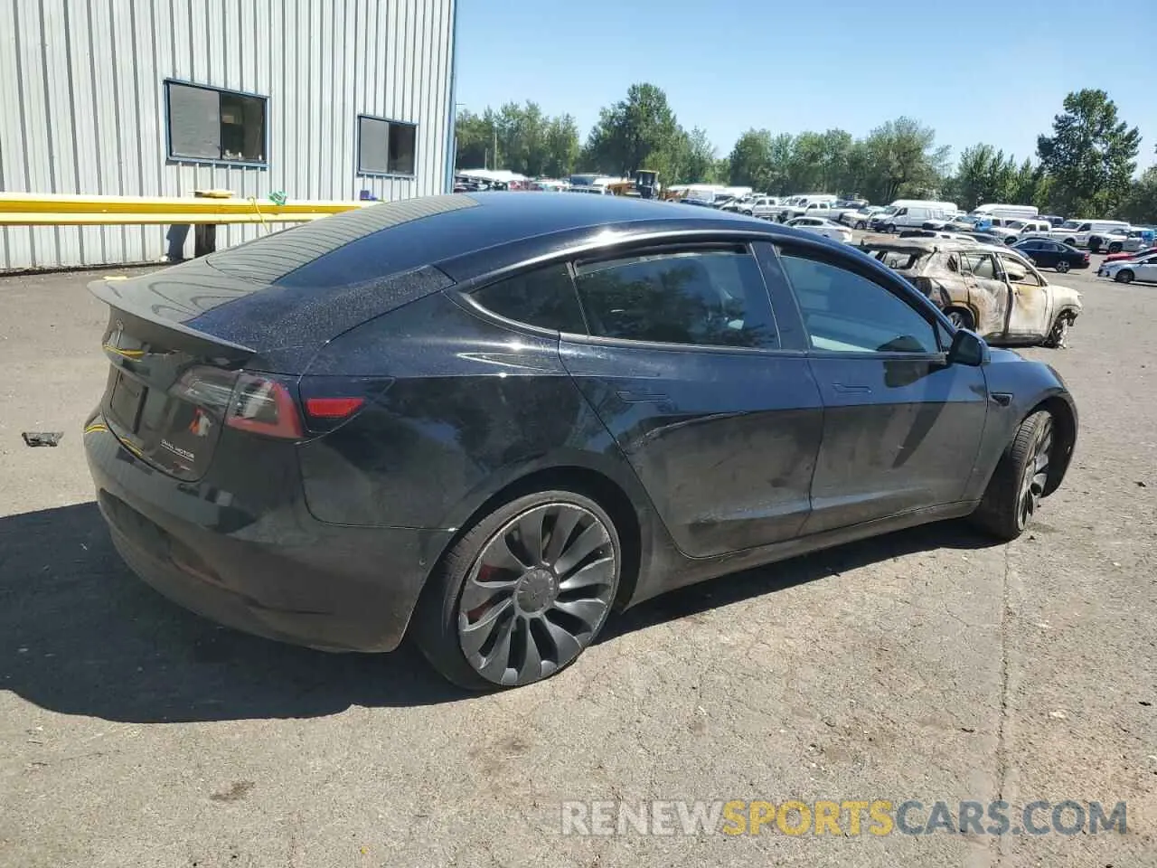 3 fotografías del automóvil dañado 5YJ3E1EC2NF357809 TESLA MODEL 3 2022