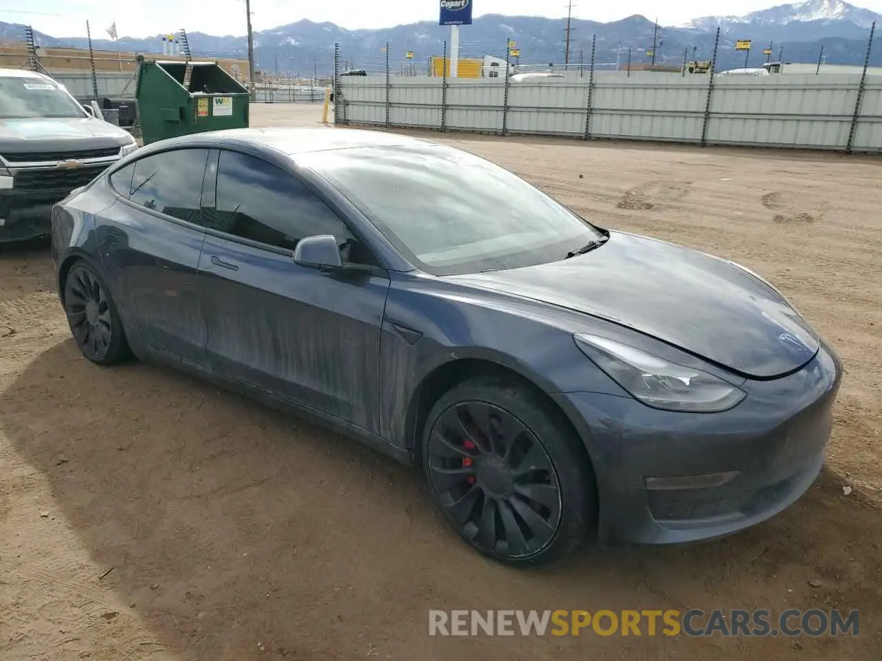 4 fotografías del automóvil dañado 5YJ3E1EC2NF357843 TESLA MODEL 3 2022
