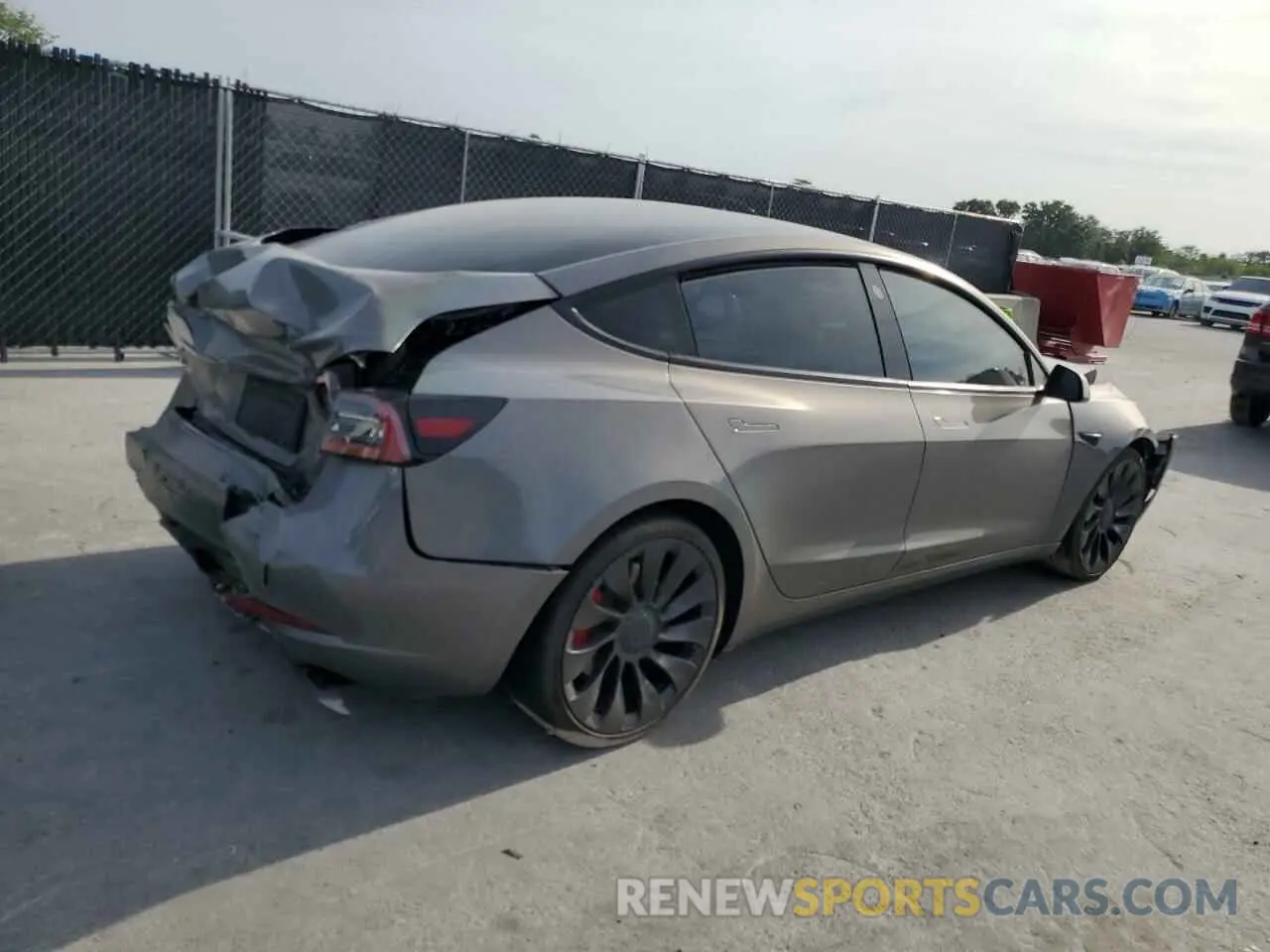 3 fotografías del automóvil dañado 5YJ3E1EC3NF128202 TESLA MODEL 3 2022