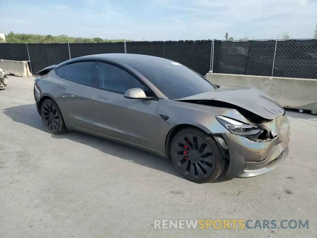 4 fotografías del automóvil dañado 5YJ3E1EC3NF128202 TESLA MODEL 3 2022
