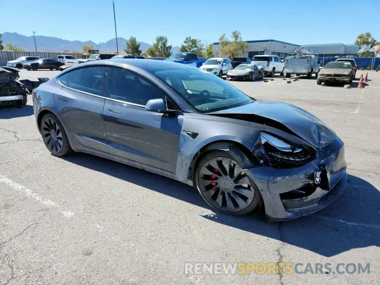 4 fotografías del automóvil dañado 5YJ3E1EC3NF144870 TESLA MODEL 3 2022