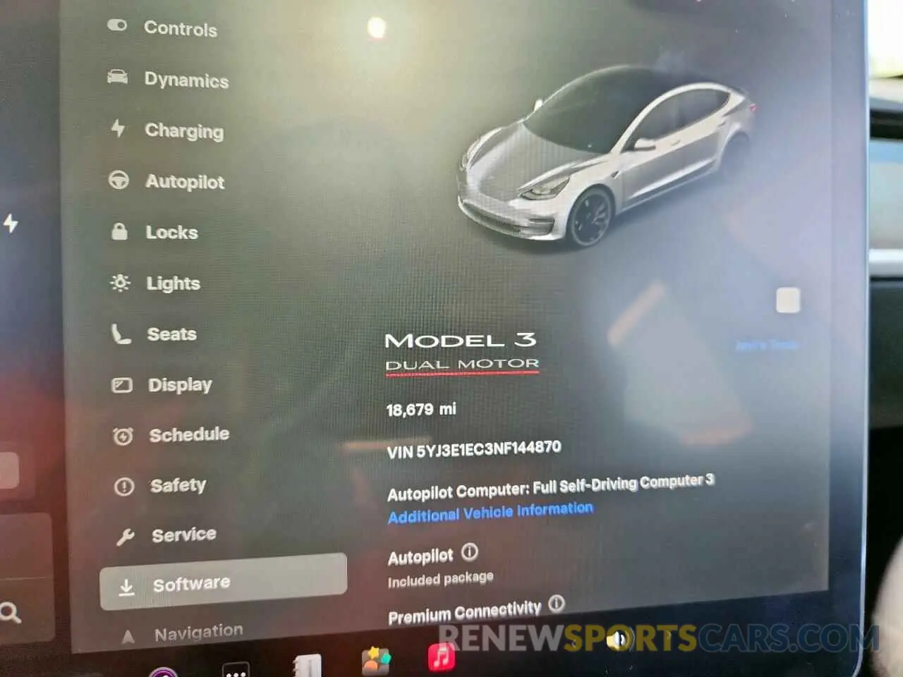 9 fotografías del automóvil dañado 5YJ3E1EC3NF144870 TESLA MODEL 3 2022