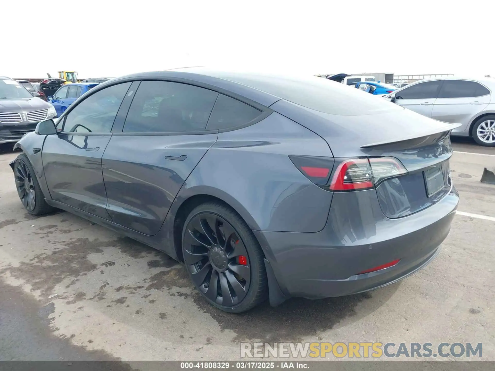 3 fotografías del automóvil dañado 5YJ3E1EC3NF296891 TESLA MODEL 3 2022