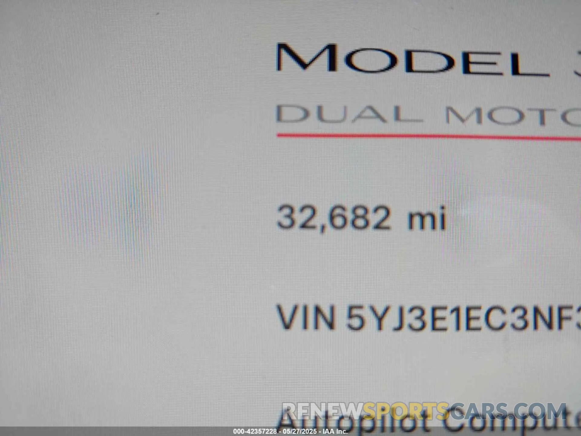 7 fotografías del automóvil dañado 5YJ3E1EC3NF348486 TESLA MODEL 3 2022