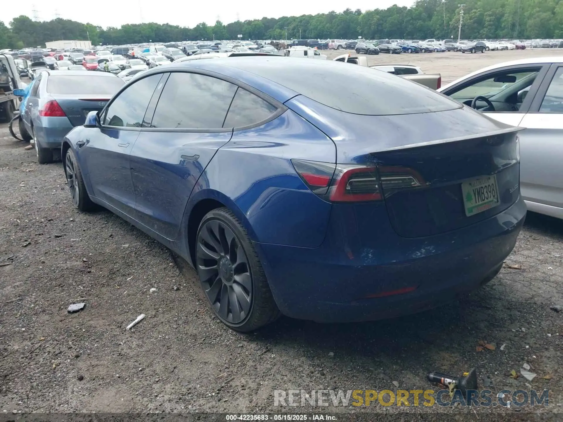 3 fotografías del automóvil dañado 5YJ3E1EC4NF125289 TESLA MODEL 3 2022