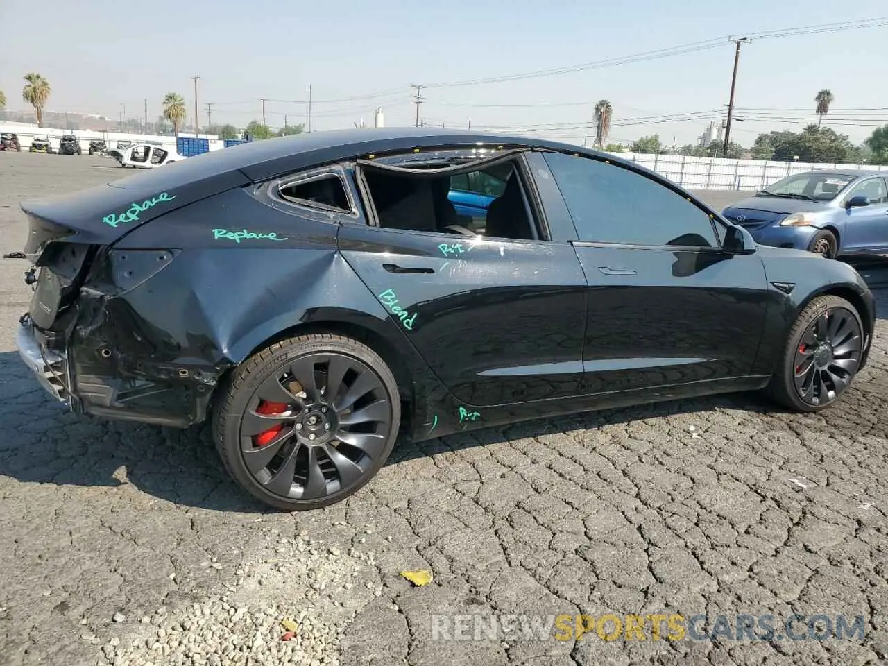 3 fotografías del automóvil dañado 5YJ3E1EC4NF209306 TESLA MODEL 3 2022