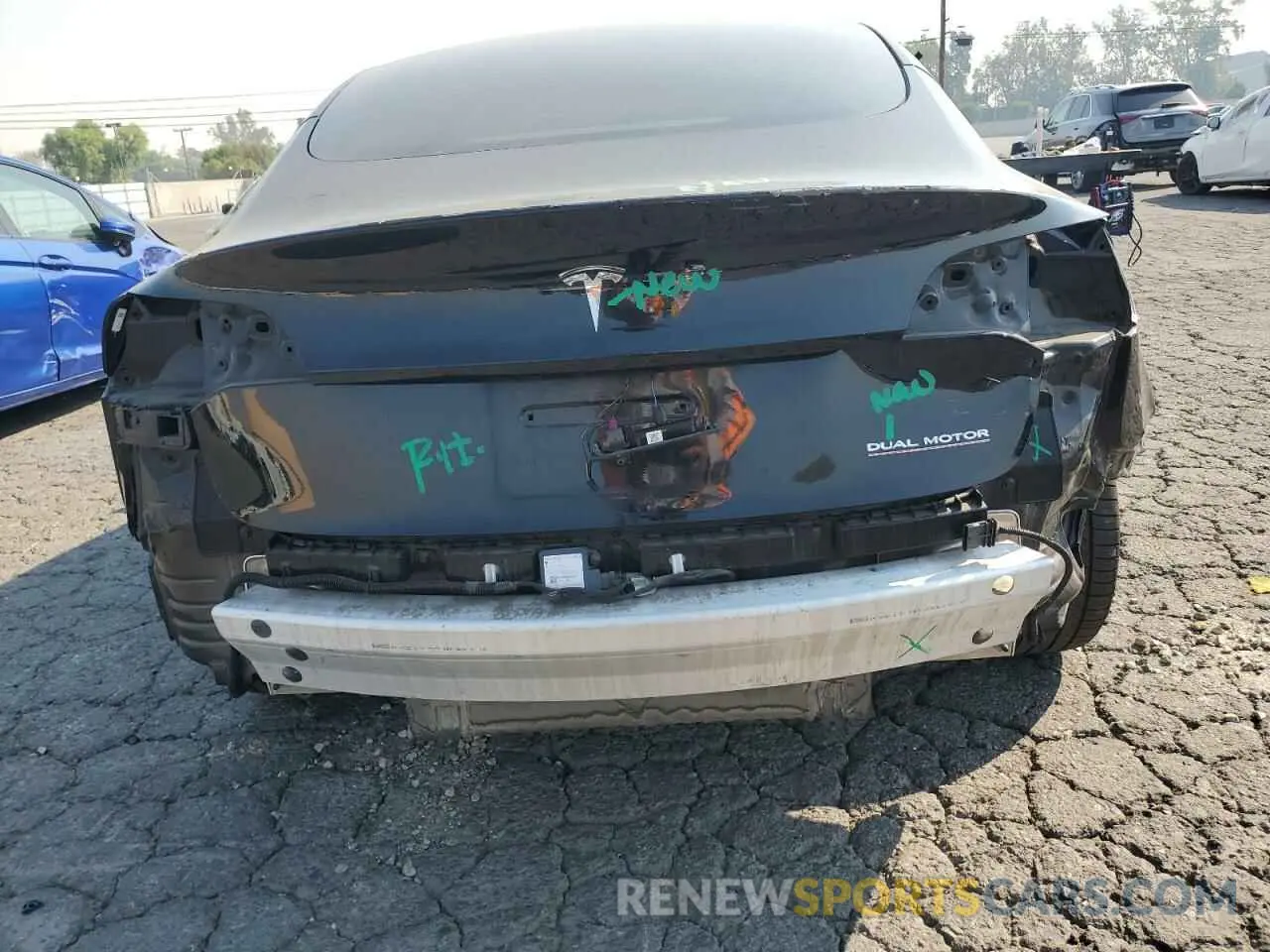 6 fotografías del automóvil dañado 5YJ3E1EC4NF209306 TESLA MODEL 3 2022