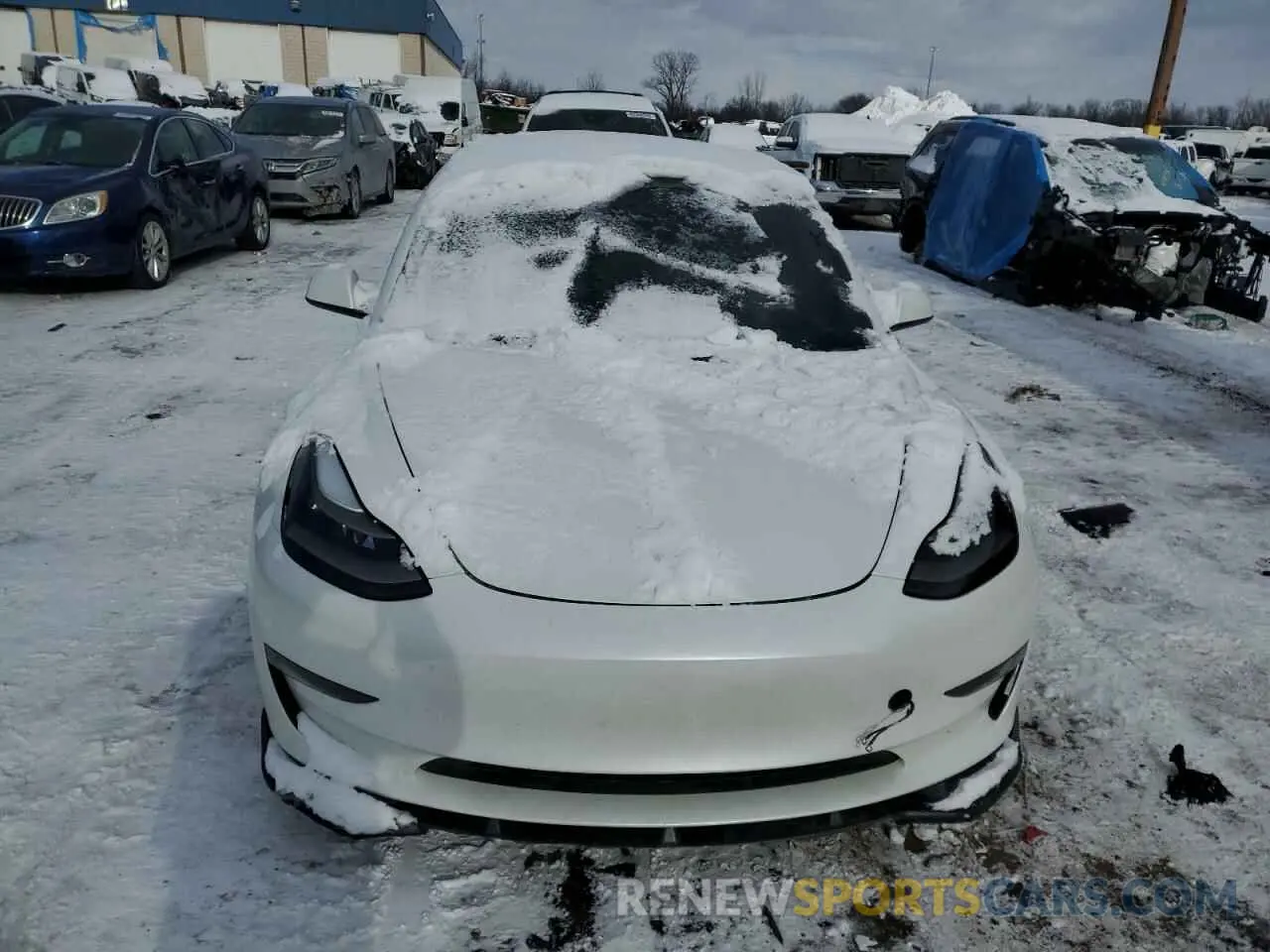 5 fotografías del automóvil dañado 5YJ3E1EC4NF275189 TESLA MODEL 3 2022