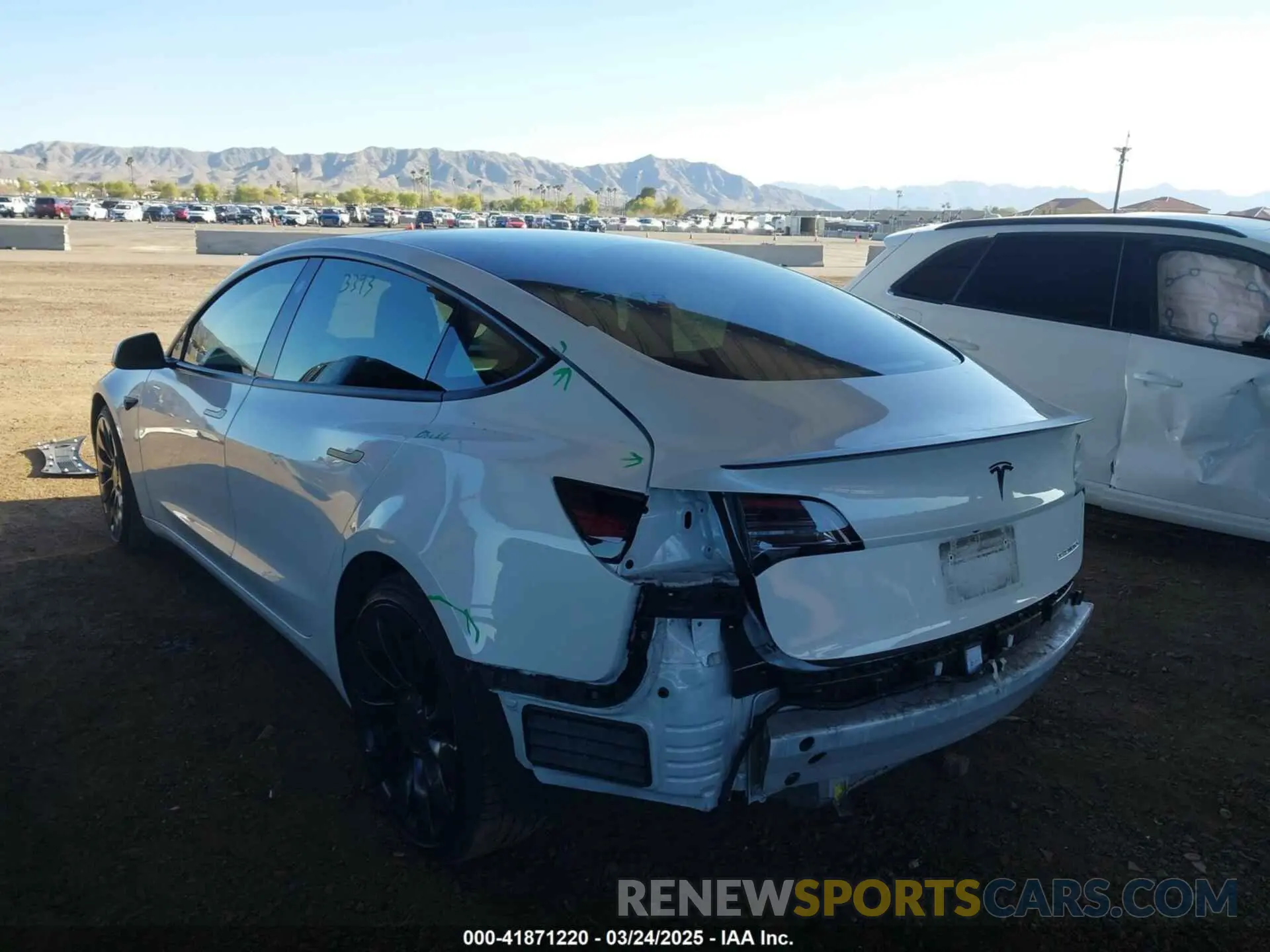 3 fotografías del automóvil dañado 5YJ3E1EC4NF342227 TESLA MODEL 3 2022