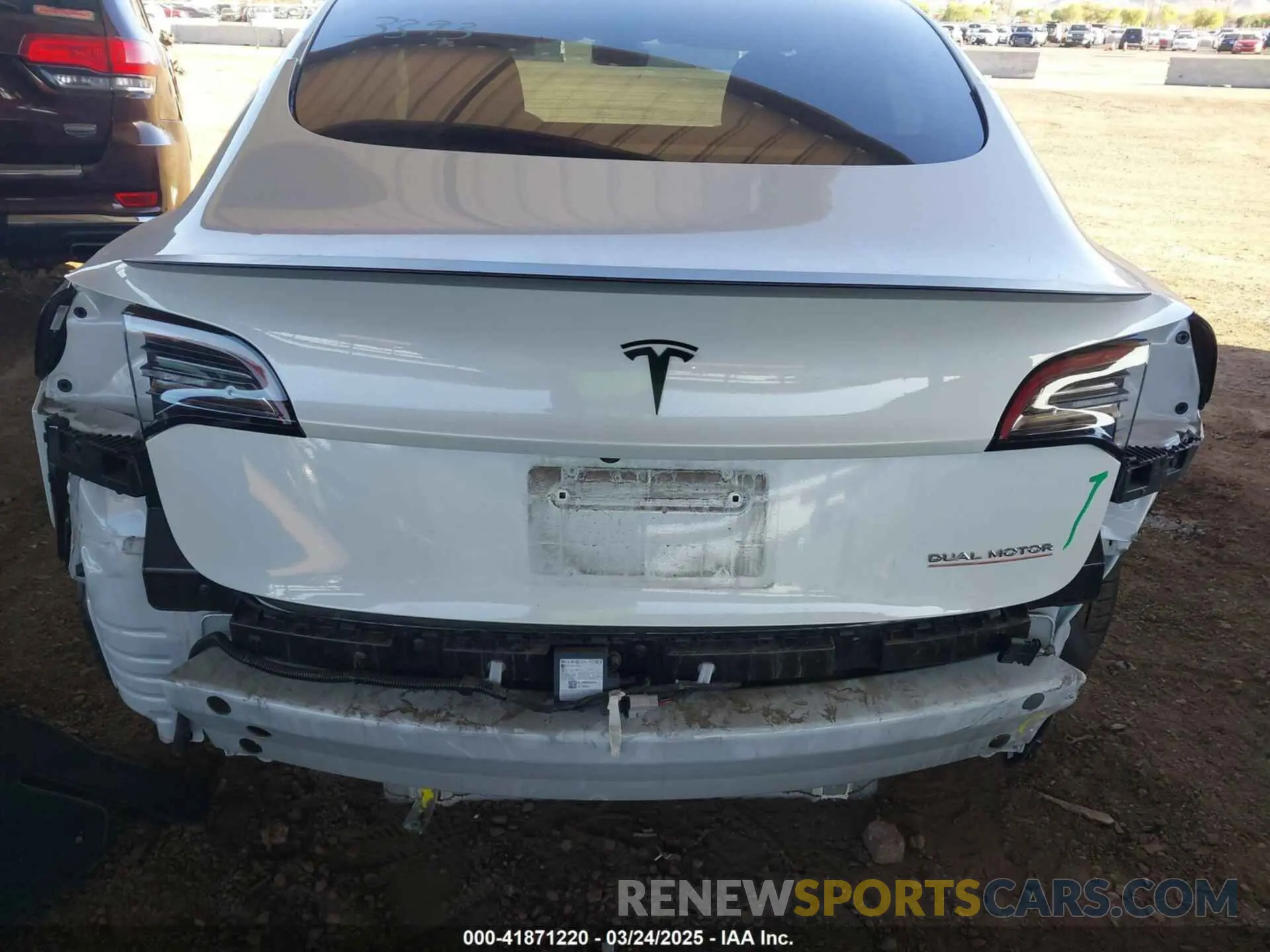 6 fotografías del automóvil dañado 5YJ3E1EC4NF342227 TESLA MODEL 3 2022