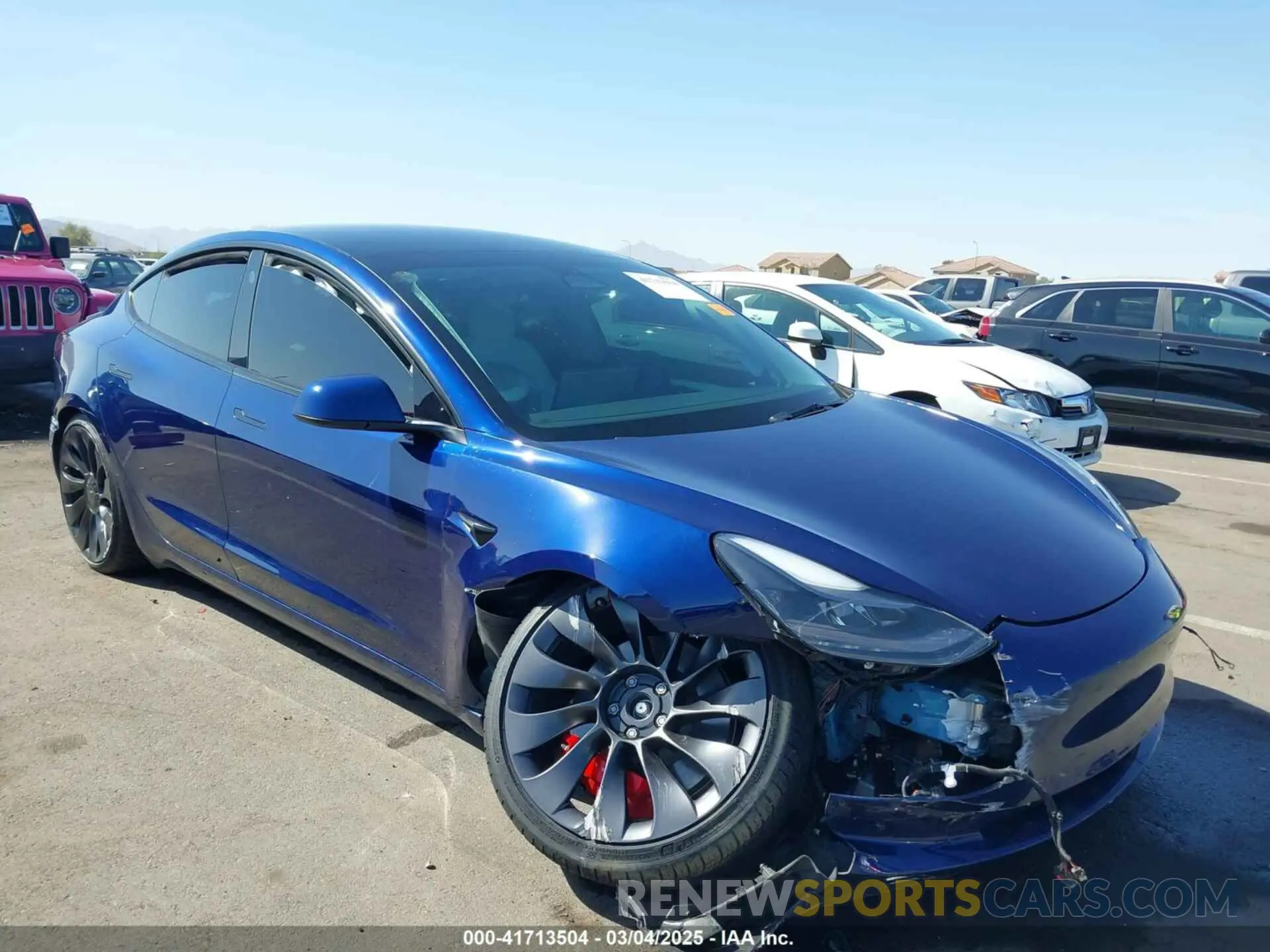6 fotografías del automóvil dañado 5YJ3E1EC4NF347055 TESLA MODEL 3 2022