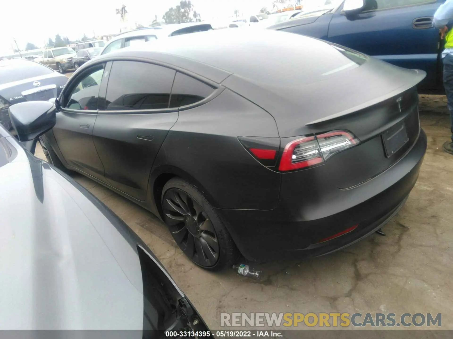 3 fotografías del automóvil dañado 5YJ3E1EC5NF113300 TESLA MODEL 3 2022