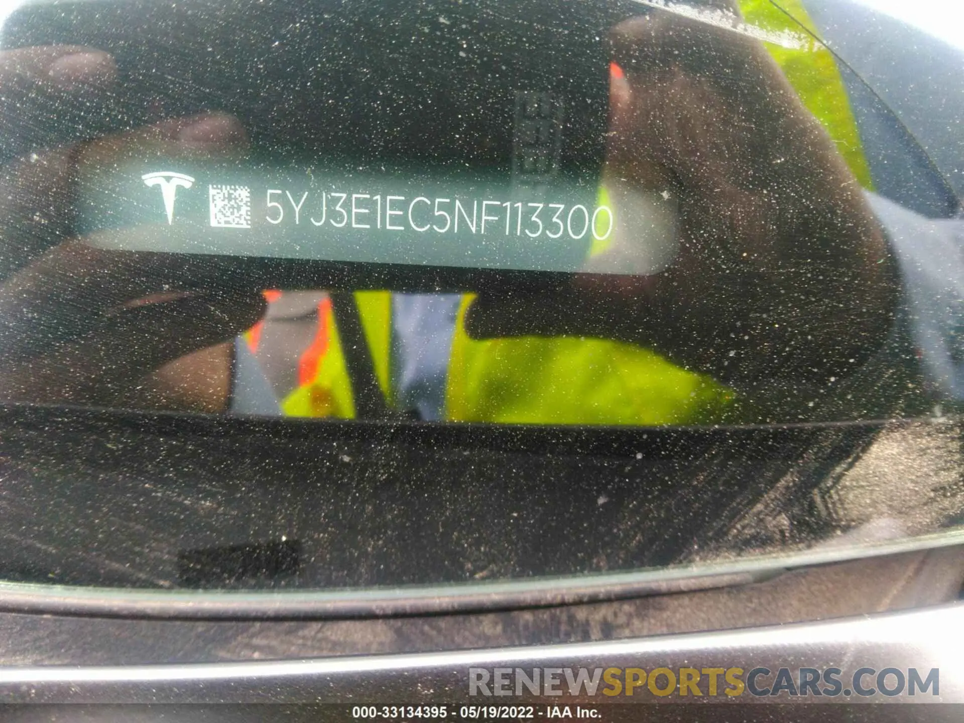 9 fotografías del automóvil dañado 5YJ3E1EC5NF113300 TESLA MODEL 3 2022