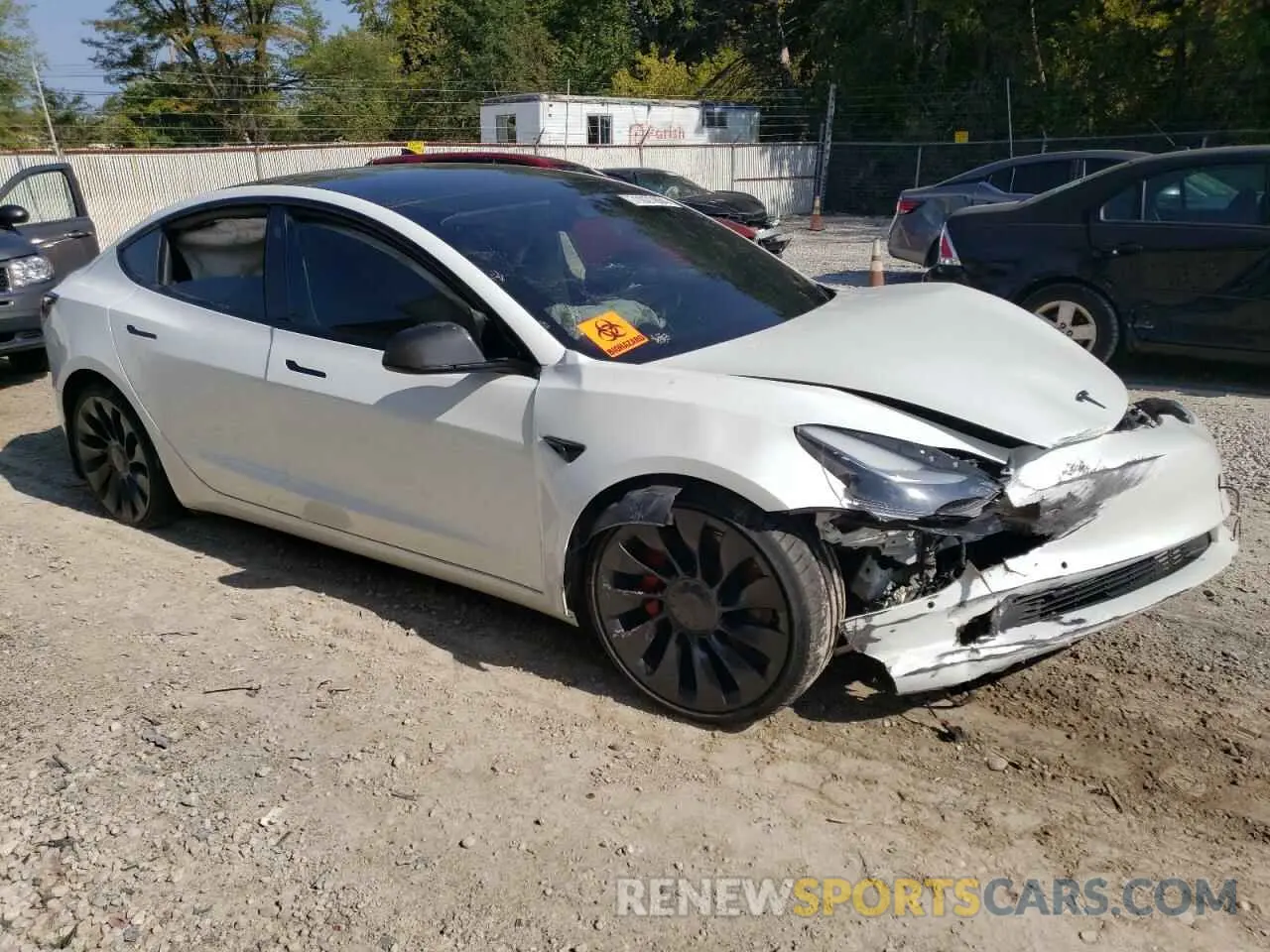 4 fotografías del automóvil dañado 5YJ3E1EC5NF274049 TESLA MODEL 3 2022