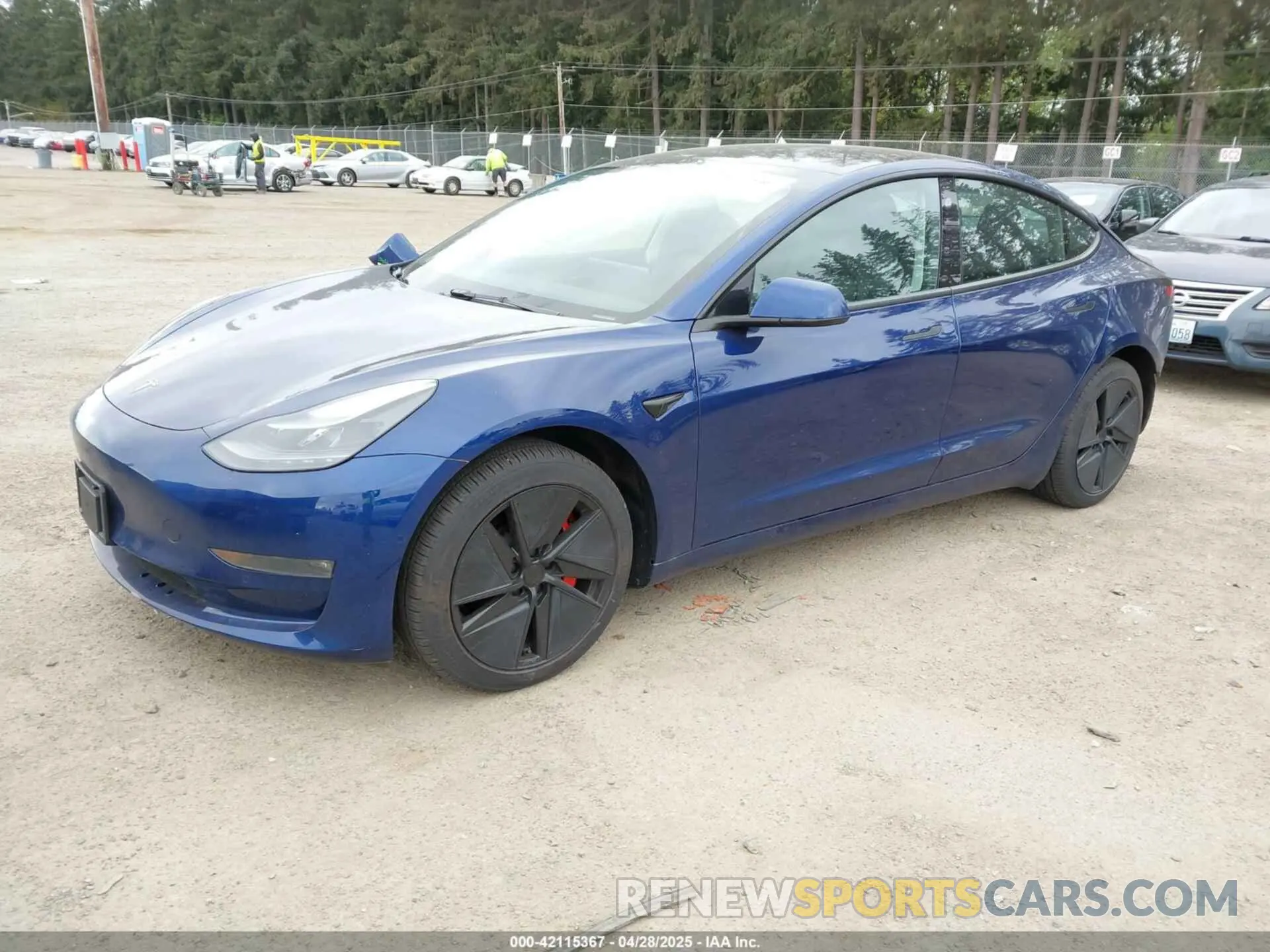 2 fotografías del automóvil dañado 5YJ3E1EC5NF356461 TESLA MODEL 3 2022