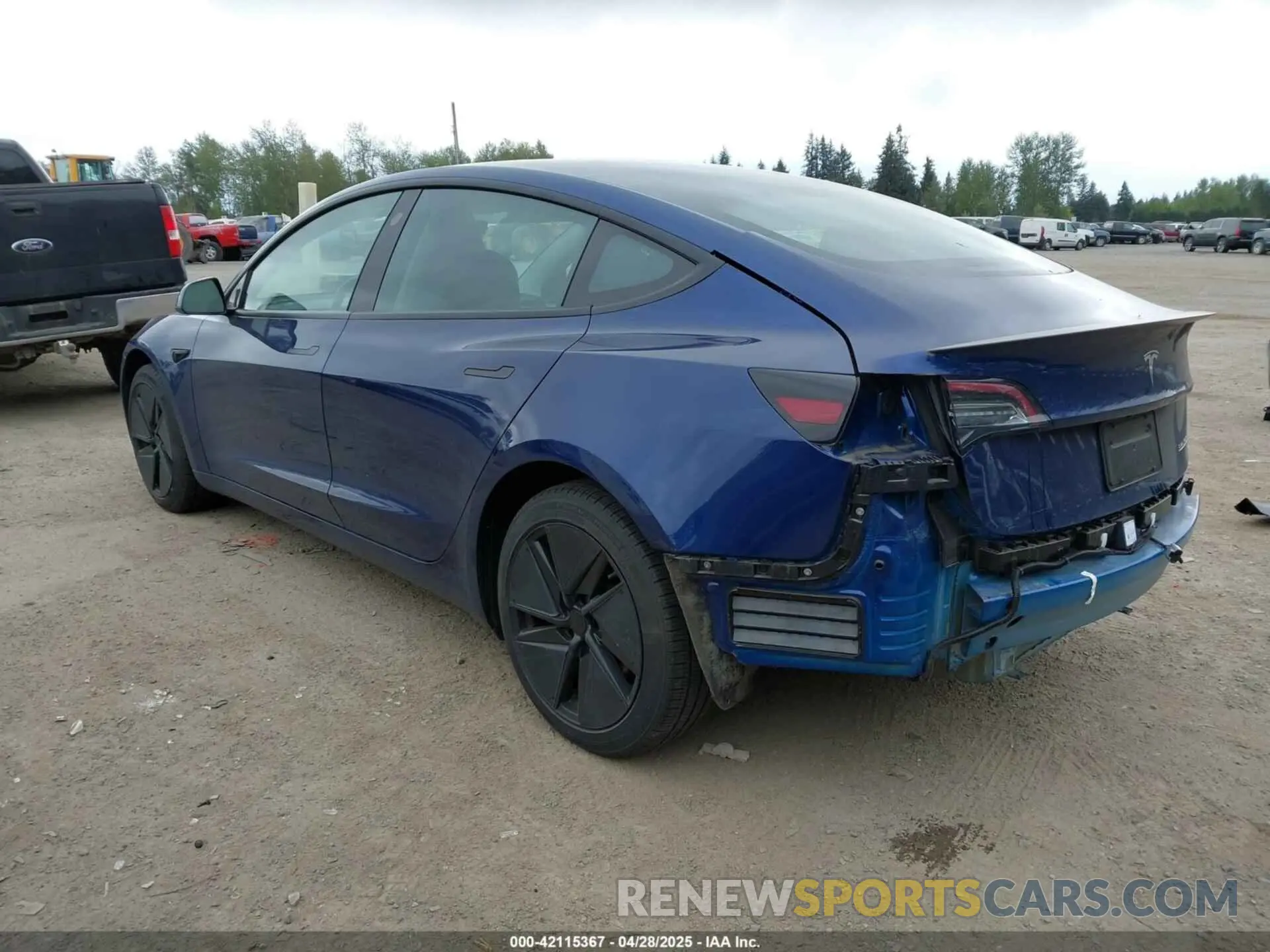 3 fotografías del automóvil dañado 5YJ3E1EC5NF356461 TESLA MODEL 3 2022
