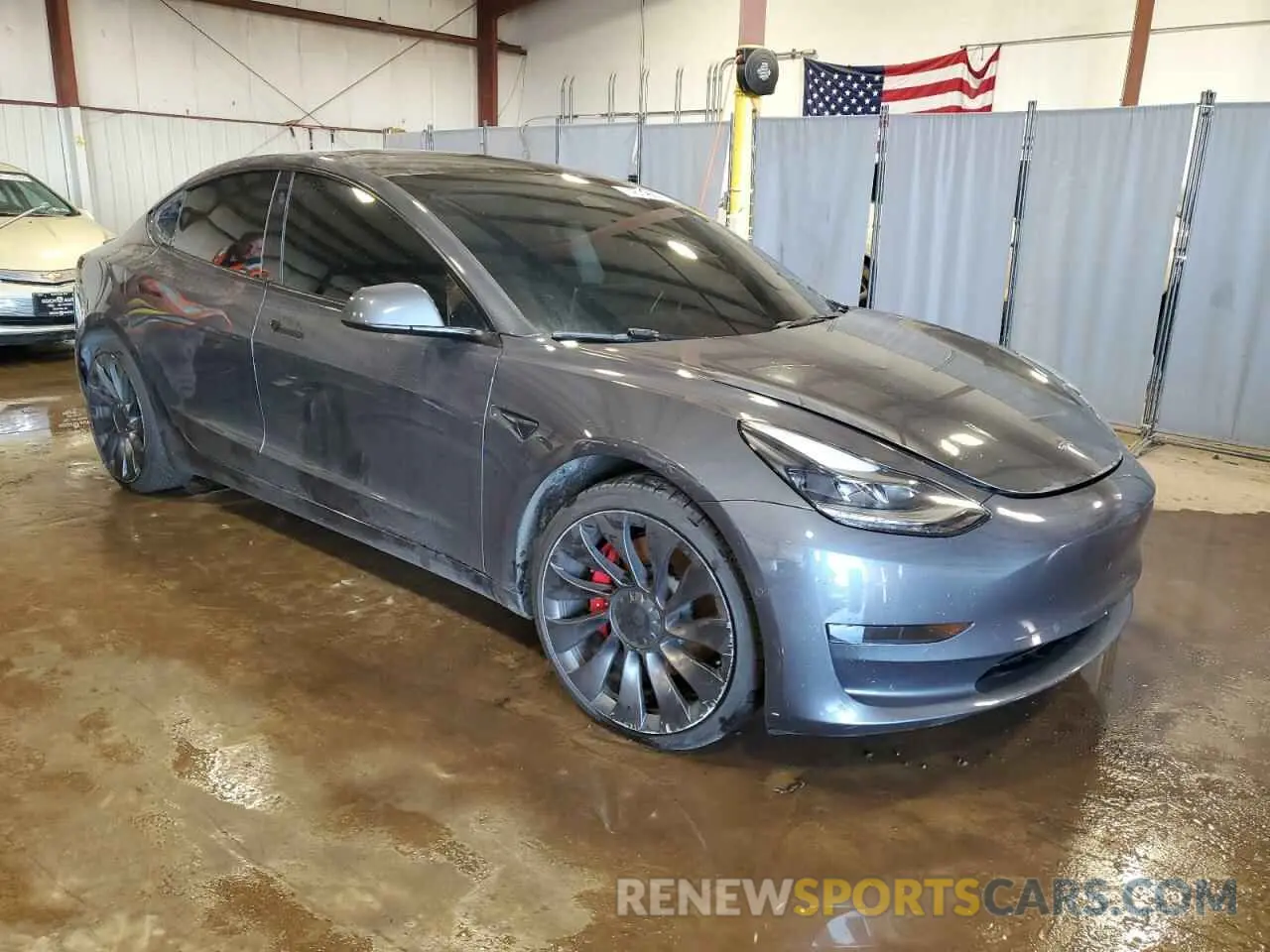 4 fotografías del automóvil dañado 5YJ3E1EC6NF107912 TESLA MODEL 3 2022