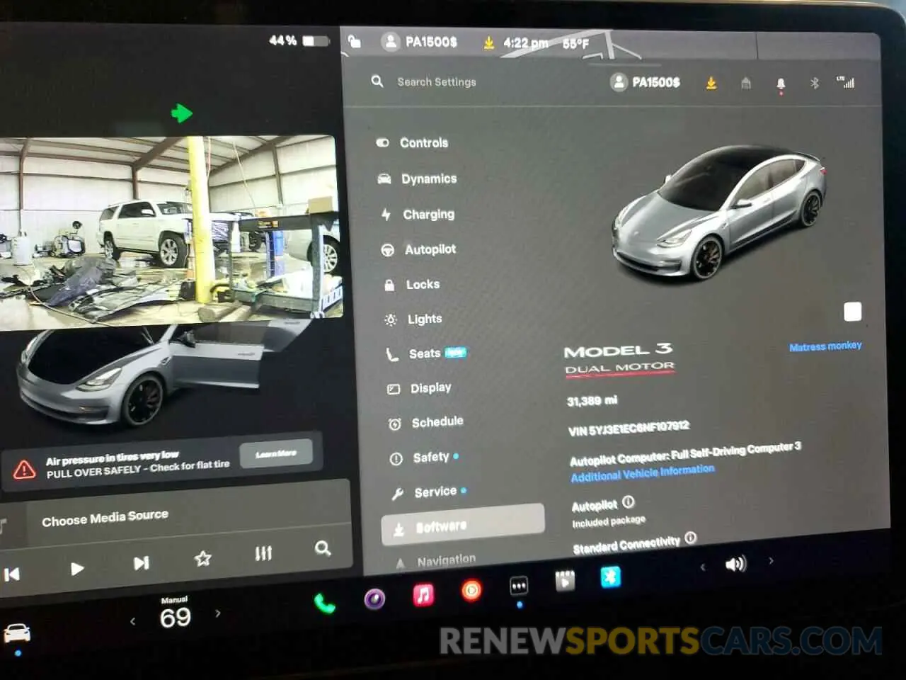 9 fotografías del automóvil dañado 5YJ3E1EC6NF107912 TESLA MODEL 3 2022