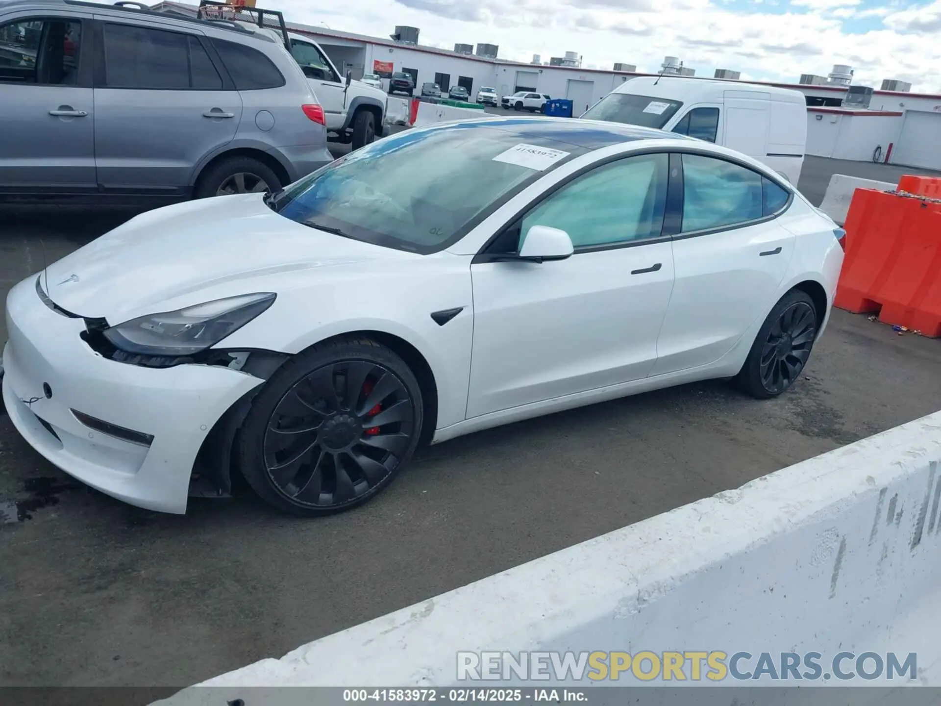 2 fotografías del automóvil dañado 5YJ3E1EC6NF111958 TESLA MODEL 3 2022