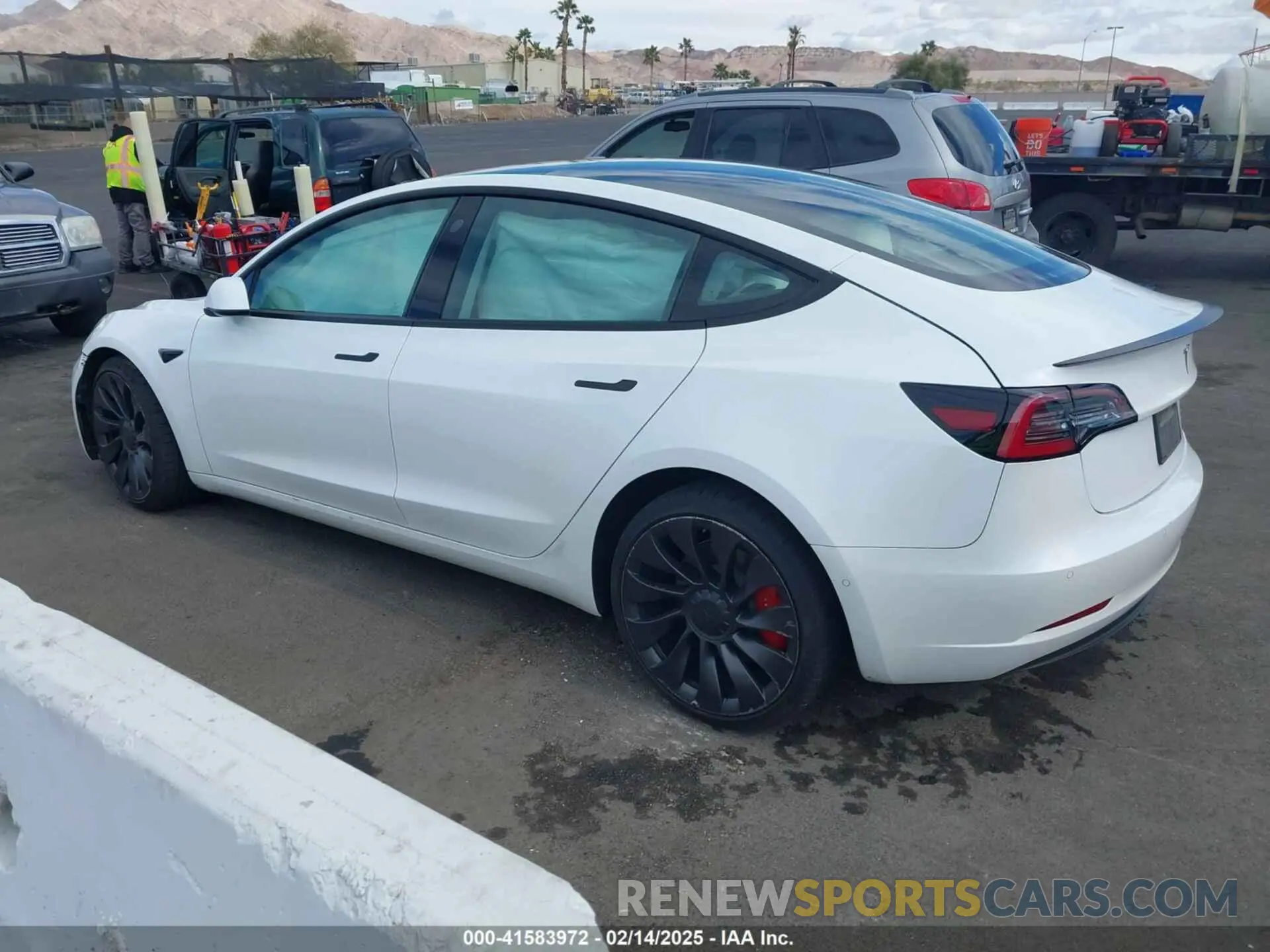 3 fotografías del automóvil dañado 5YJ3E1EC6NF111958 TESLA MODEL 3 2022