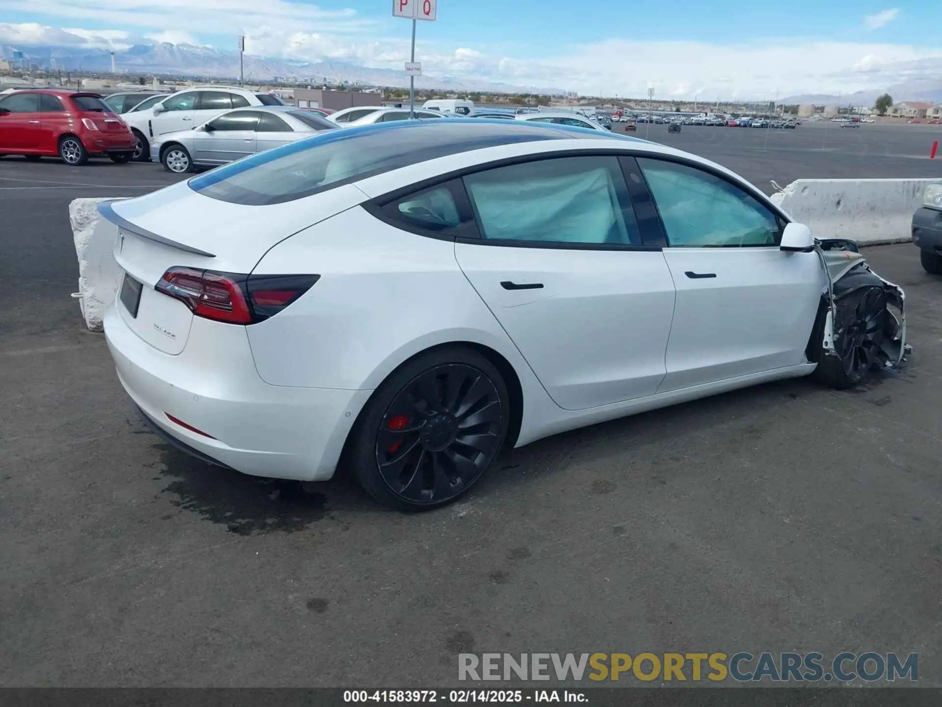 4 fotografías del automóvil dañado 5YJ3E1EC6NF111958 TESLA MODEL 3 2022