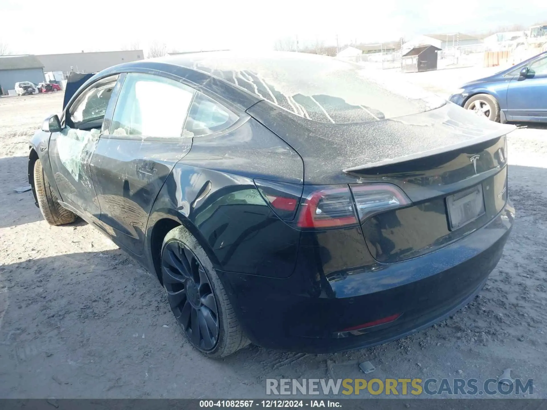 3 fotografías del automóvil dañado 5YJ3E1EC6NF112642 TESLA MODEL 3 2022