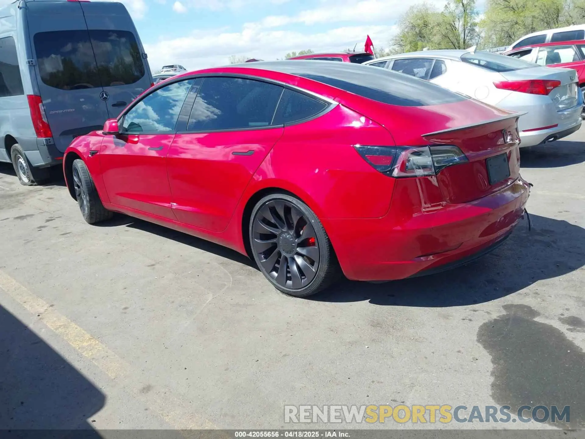 3 fotografías del automóvil dañado 5YJ3E1EC6NF127433 TESLA MODEL 3 2022