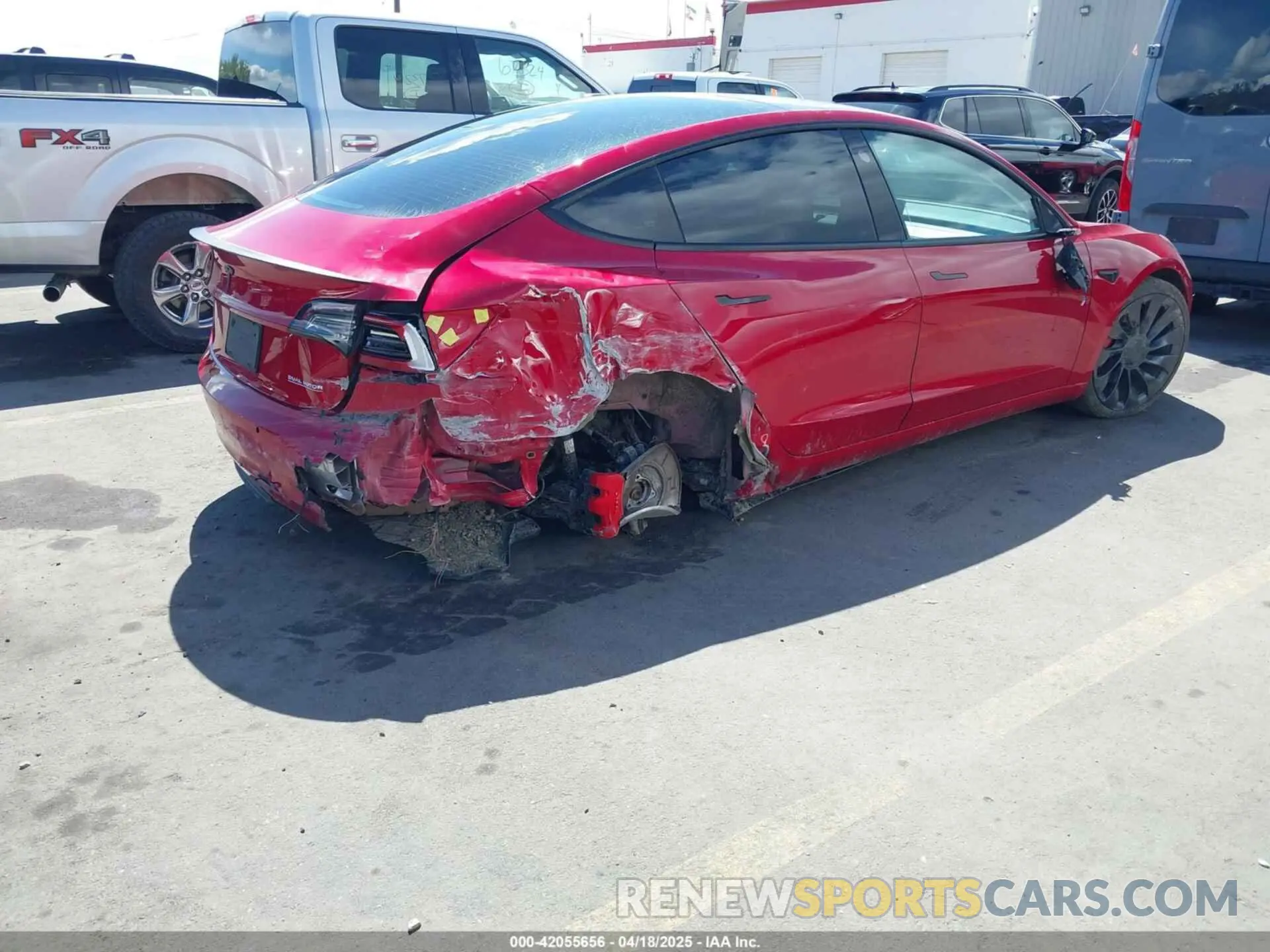 4 fotografías del automóvil dañado 5YJ3E1EC6NF127433 TESLA MODEL 3 2022