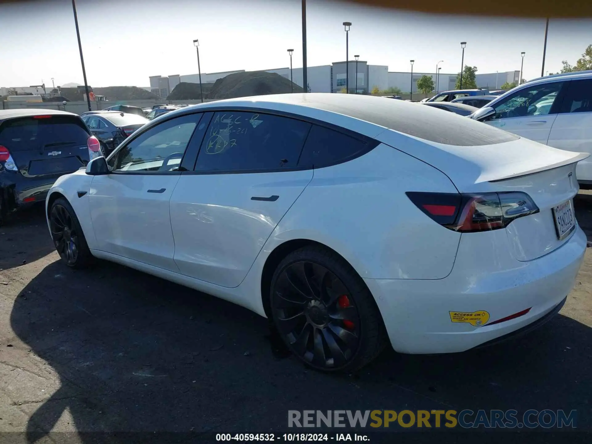 3 fotografías del automóvil dañado 5YJ3E1EC6NF204141 TESLA MODEL 3 2022