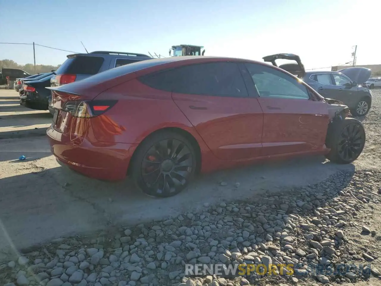3 fotografías del automóvil dañado 5YJ3E1EC6NF248205 TESLA MODEL 3 2022