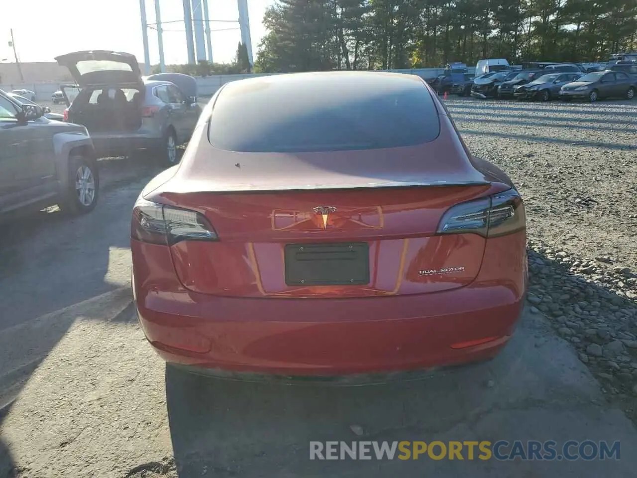 6 fotografías del automóvil dañado 5YJ3E1EC6NF248205 TESLA MODEL 3 2022