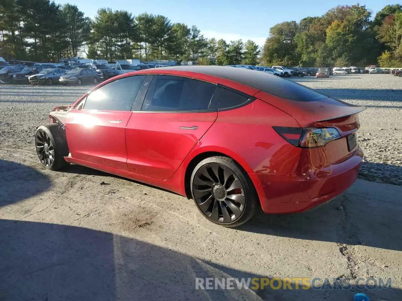 8 fotografías del automóvil dañado 5YJ3E1EC6NF248205 TESLA MODEL 3 2022
