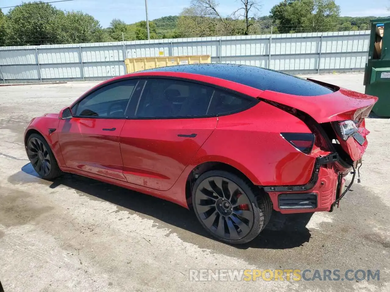 2 fotografías del automóvil dañado 5YJ3E1EC6NF262704 TESLA MODEL 3 2022