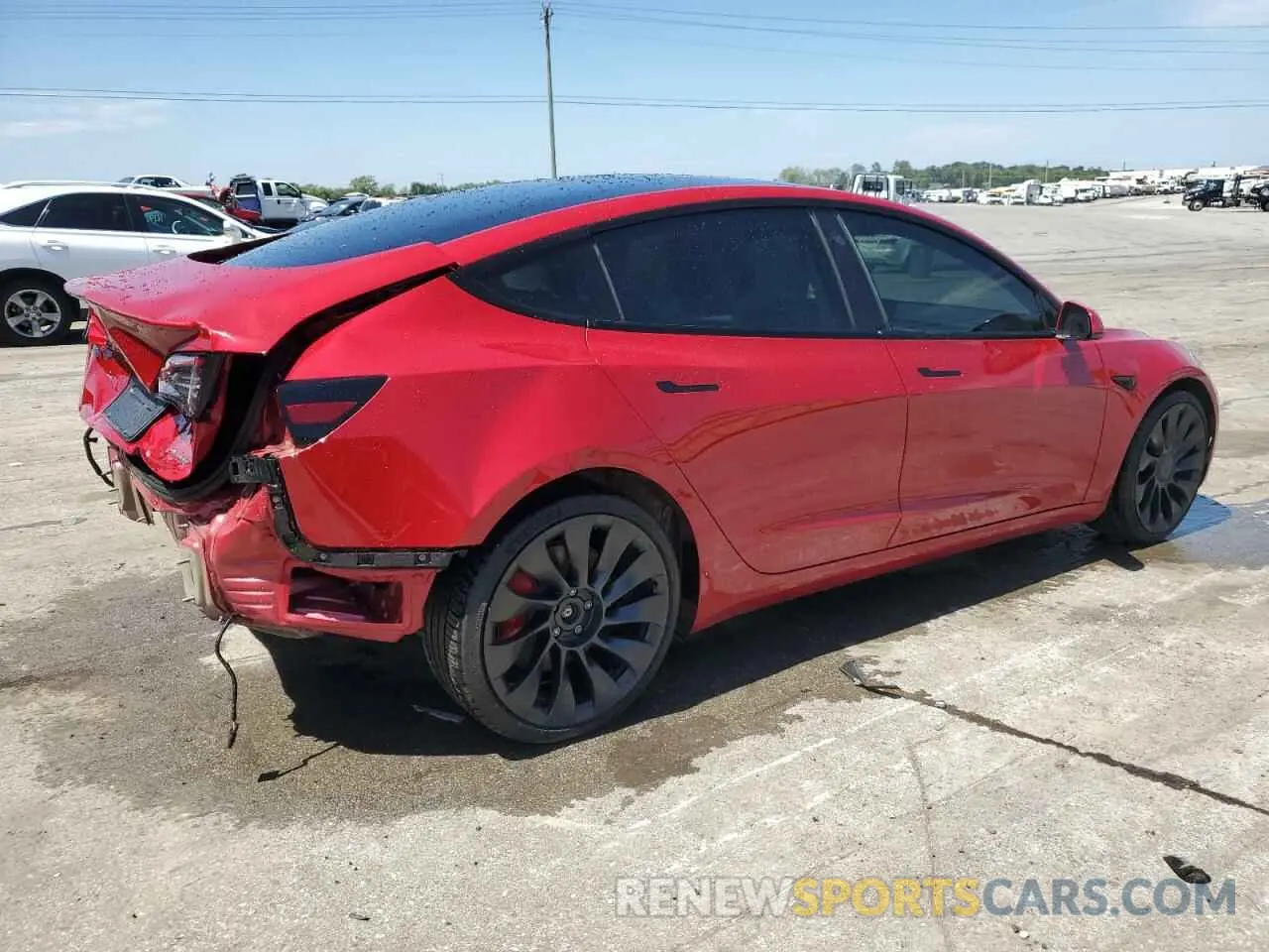 3 fotografías del automóvil dañado 5YJ3E1EC6NF262704 TESLA MODEL 3 2022