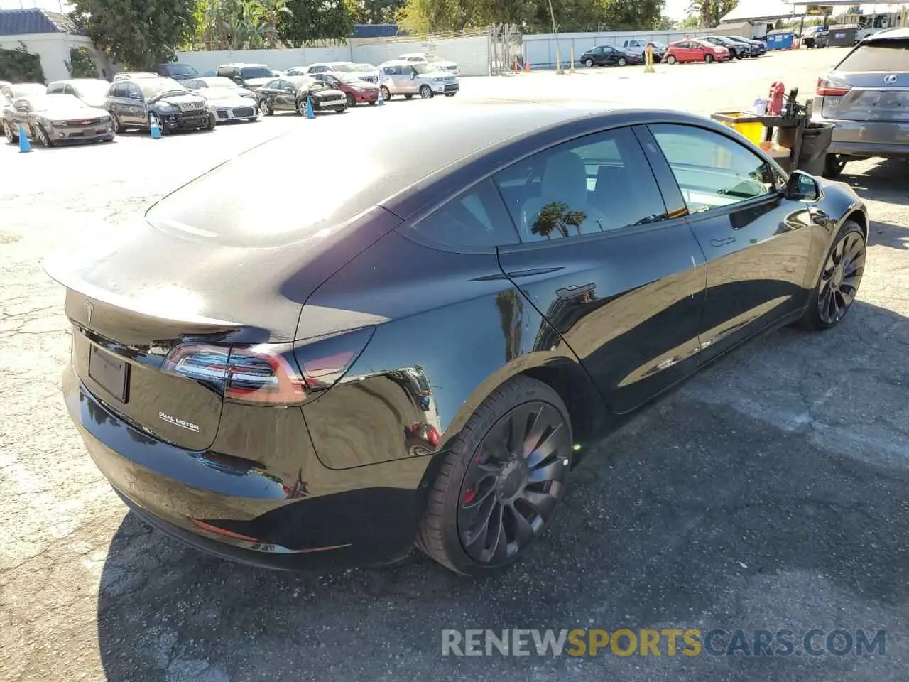 4 fotografías del automóvil dañado 5YJ3E1EC6NF265750 TESLA MODEL 3 2022
