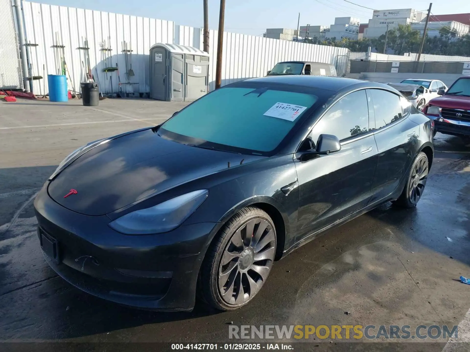 2 fotografías del automóvil dañado 5YJ3E1EC7NF137744 TESLA MODEL 3 2022