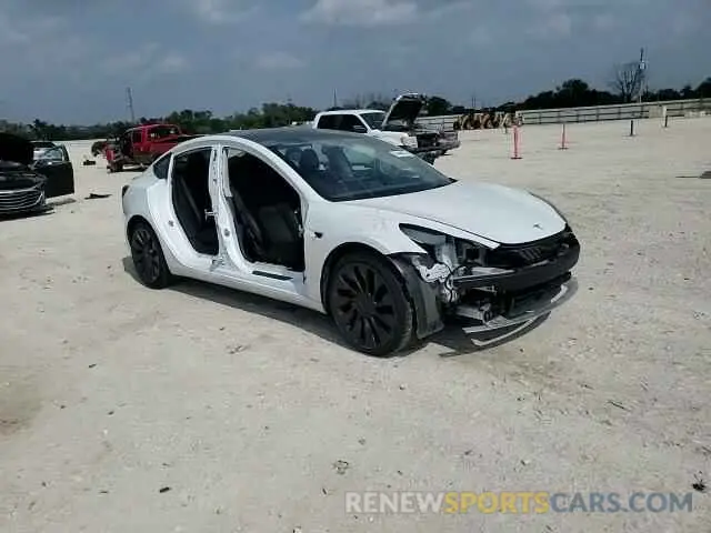 10 fotografías del automóvil dañado 5YJ3E1EC7NF138313 TESLA MODEL 3 2022
