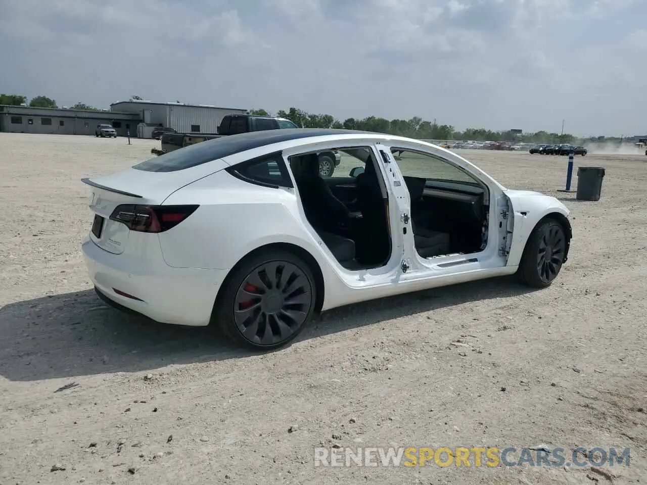 3 fotografías del automóvil dañado 5YJ3E1EC7NF138313 TESLA MODEL 3 2022