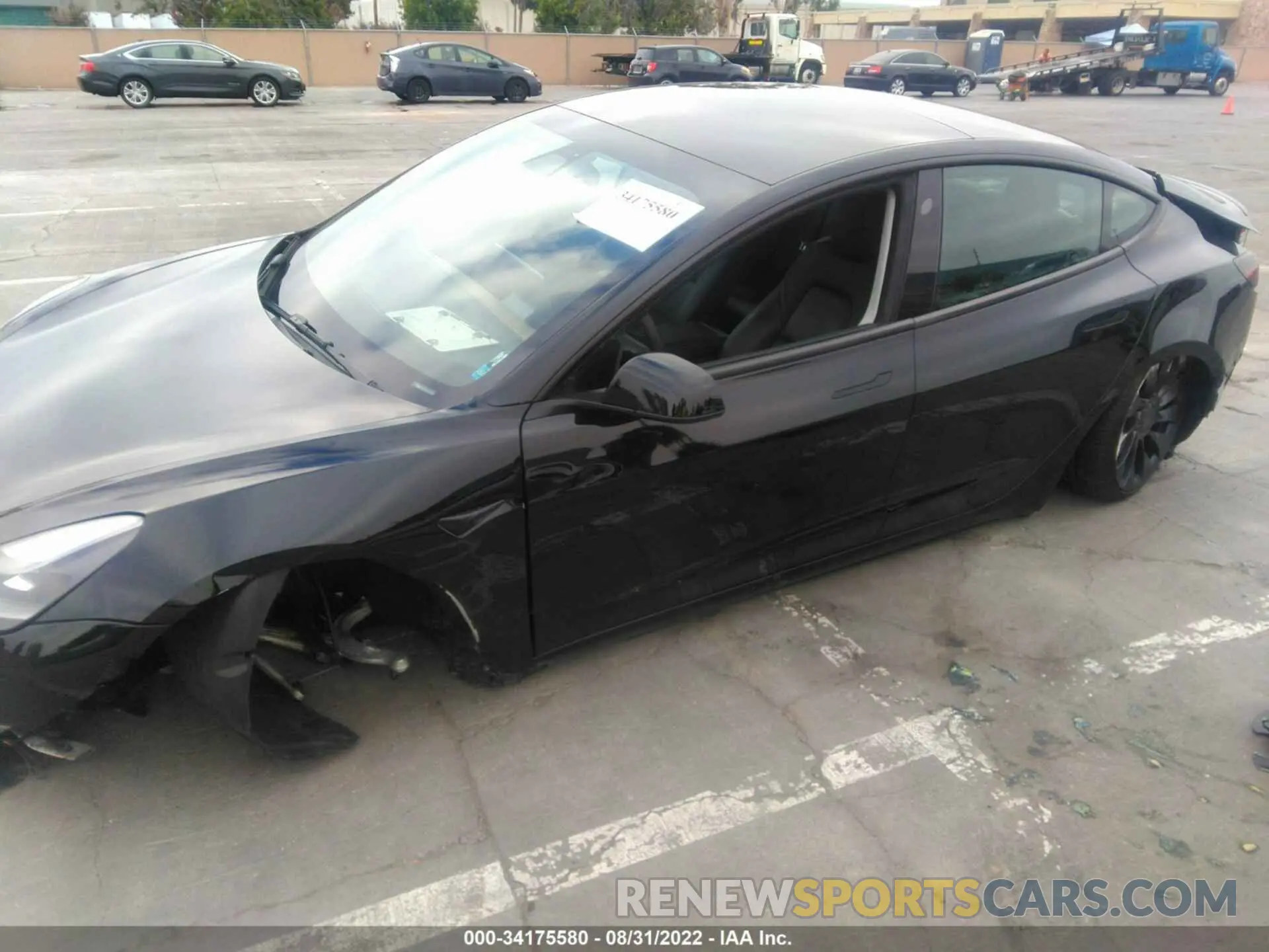 6 fotografías del automóvil dañado 5YJ3E1EC7NF143379 TESLA MODEL 3 2022