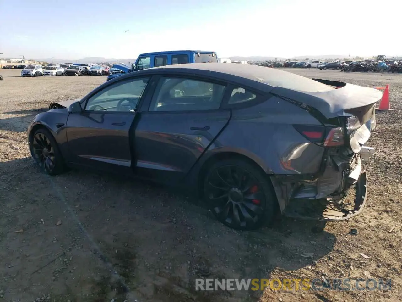 2 fotografías del automóvil dañado 5YJ3E1EC7NF245314 TESLA MODEL 3 2022