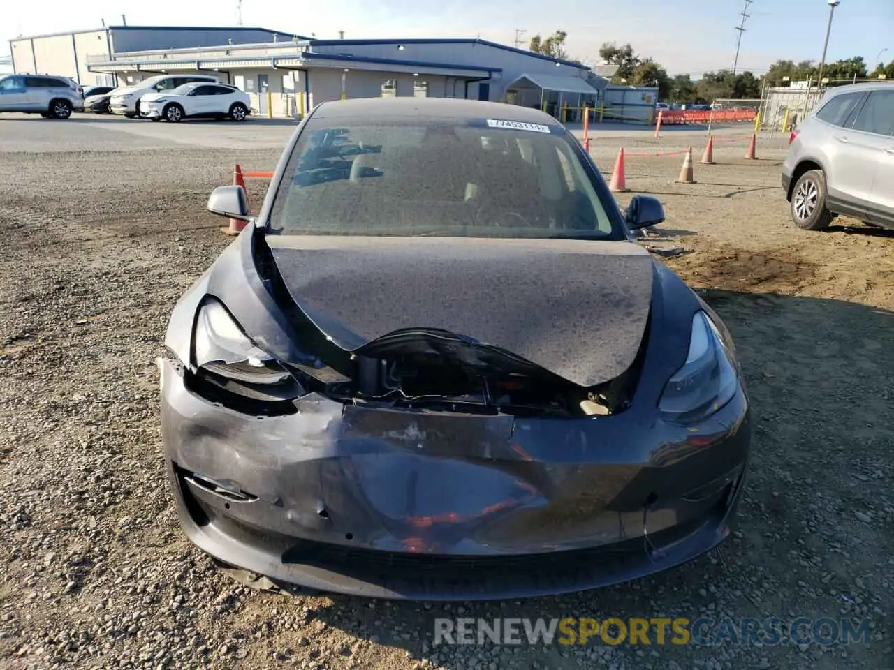 5 fotografías del automóvil dañado 5YJ3E1EC7NF245314 TESLA MODEL 3 2022
