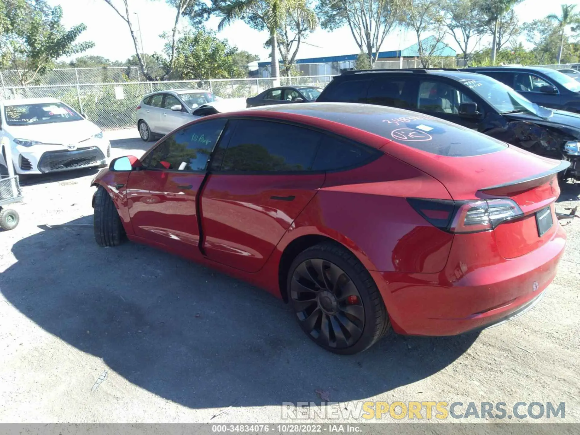 3 fotografías del automóvil dañado 5YJ3E1EC7NF268026 TESLA MODEL 3 2022